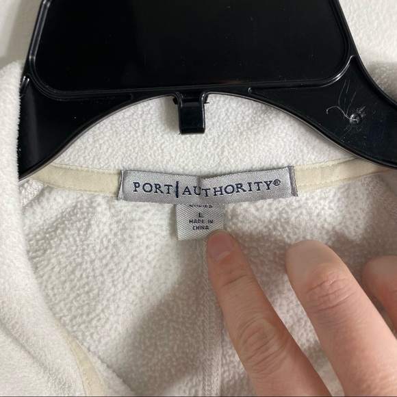 Boston Redsox Full Zip Fleece Sweatshirt Large Port Authority Red - Picture 7 of 7